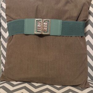 ***2/$15*** Chic Teal Belt with Gold Buckle